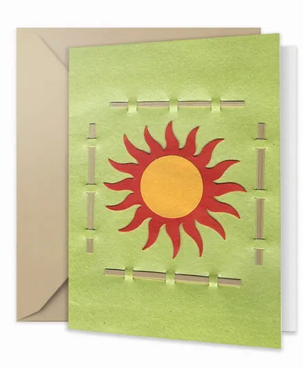 ' Fay Lawson Hand Crafted Card Golden Sun