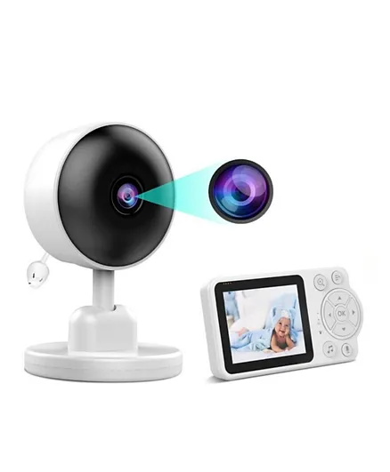 كاميرا المراقبة الأمنية للأطفال من هوسي سي مع شاشة 2.8 بوصة ورؤية ليلية ونظام الصوت والفيديو اللاسلكي