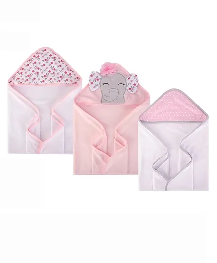 Hudson Childrenswear Cotton Rich Hooded Towel Miss Jumbo - 3 Pieces