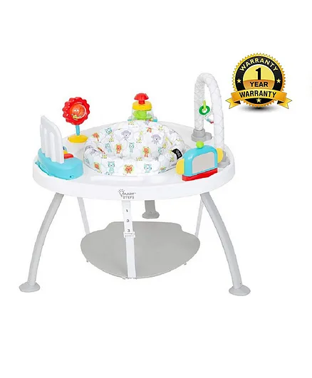 Babytrend 3 in 1 Bounce N Play Activity Center Woodland Walk - White