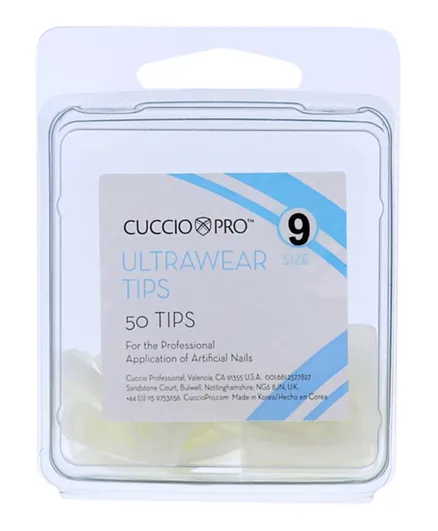 Cuccio Pro Acrylic Nails Ultrawear Tips Size 9 - 50 Pieces