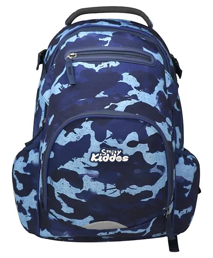 Smily Kiddos Smily Teen Backpack Camouflage Blue - 16 Inches