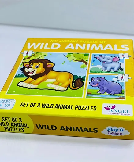 Academic India Publishers My Educational Puzzle Wild Animals - 15 Pieces