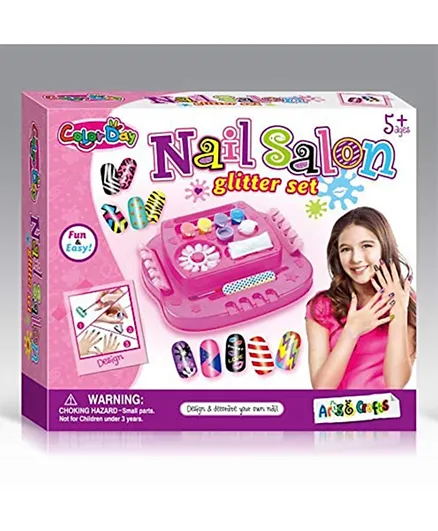Brain Giggles DIY Nail Salon Glitter Set - Multicolour