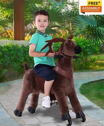 حصان بكون للأطفال - بني