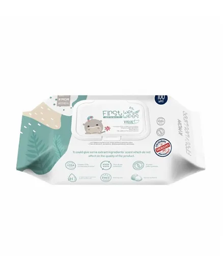 Mother K K-MOM First Wet Wipes Value - 100 Pieces