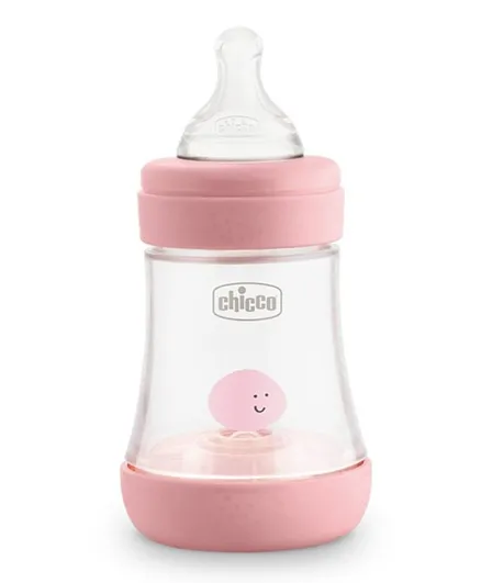Chicco Perfect 5 Feeding Bottle Slow Flow Silicone Pink - 150ml