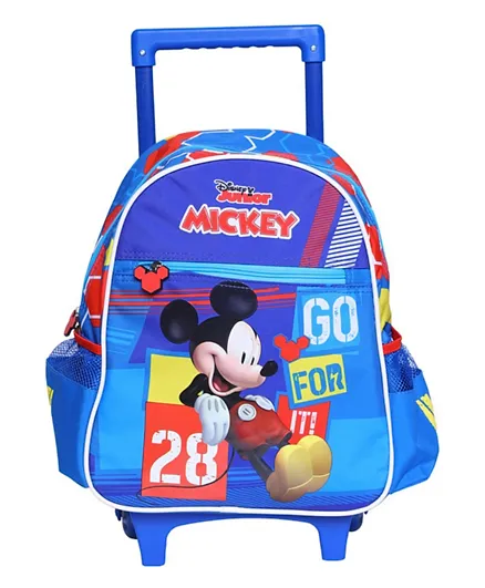 Mickey Mouse Trolley Backpack Blue - 14 Inches