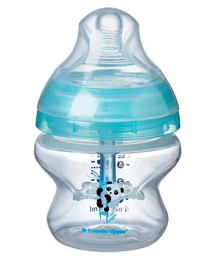 Tommee Tippee Anti-Colic Slow-Flow Baby Bottle with Unique Anti-Colic Venting System Pack of 1 - 150mL