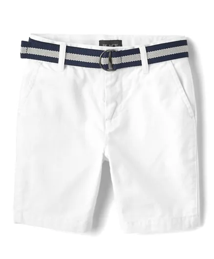 The Children's Place Chino Shorts With Belt - White