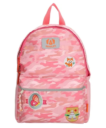 Beagles Scouting Rounded Backpack Pink - 15 Inches