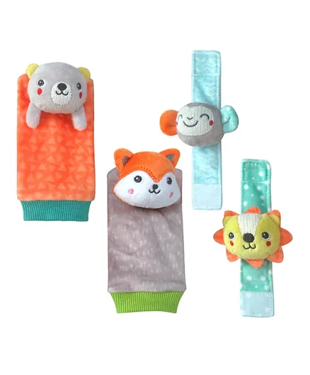 Moon Foot and Wrist Rattle - Set of 4