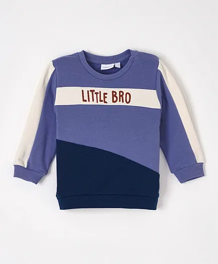 Name It Little Bro Colorblock Sweatshirt - Titan
