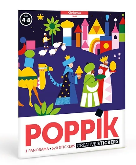 Poppik My Sticker Mosaic Christmas Multicolour - 520 Stickers