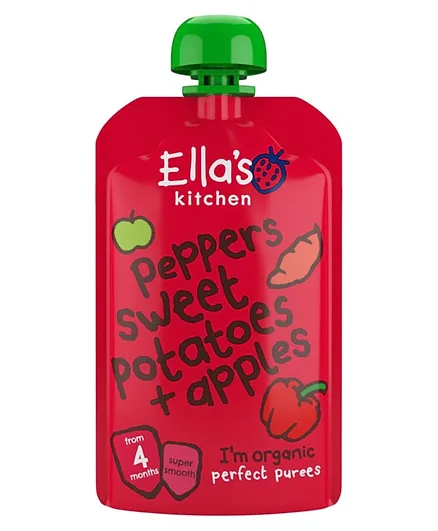 Ella's Kitchen Organic Red Peppers Sweet Potatoes + Apples - 120g