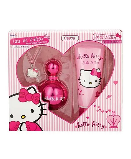 Hello Kitty Pink (W) EDT 100mL + 150mL Body Lotion + Charm Set