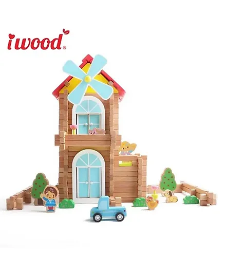 Iwood Wooden I Build My Fantasy Villa Construction Set - 171 Pieces