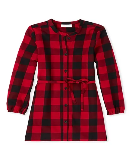 The Children's Place Checked Dress - Classic Red
