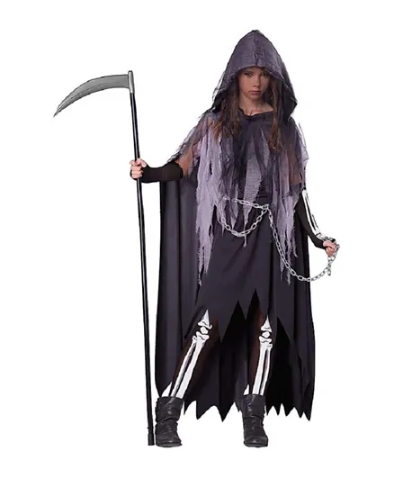 California Costumes Miss Reaper Tween Girl Costume -Black and Grey