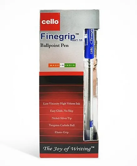 قلم تشيلو فاين جريب كروي 0.7 مم أزرق - 12 قلم