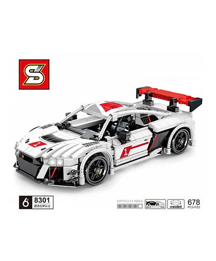 Sembo 8301 Sport A8 Car Building Blocks Set - 678 Pieces