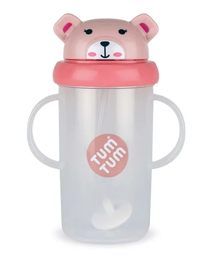 Tum Tum Tall Tippy Up Sippy Cup Series 3 With Weighted Straw Betsy Bear - 300 mL