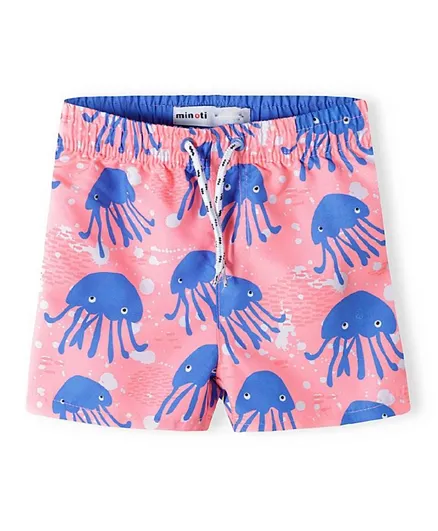 Jellyfish Tortoise All Over Print Shorts - Coral