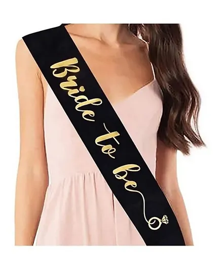 Party Propz Bride to Be Sash For Bachelorette Parties Glitter Gold