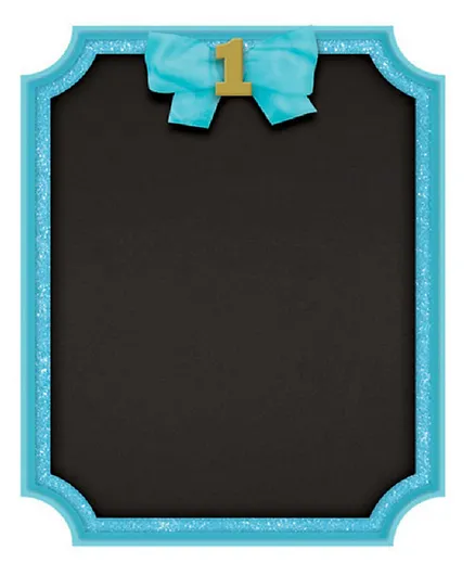 Party Centre 1st Birthday Boy Easel Glitter Sign Decoration - Blue