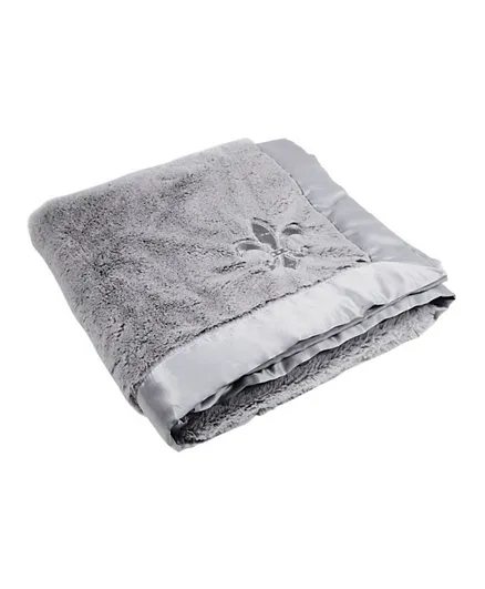 Barefoot Dreams Cuddle Patchwork Receiving Blanket - Grey