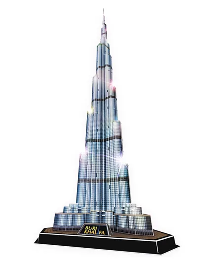 CubicFun LED Burj Khalifa 3D Puzzle Set - 136 Pieces