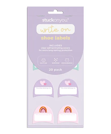 Stuck On You Pastel Party Shoe Labels - 20 Pieces