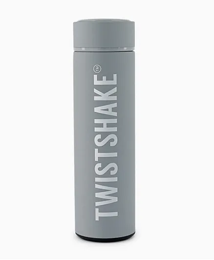 Twistshake Hot or Cold Bottle Pastel Grey - 420 mL