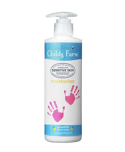 Childs Farm Moisturizing Cream with Grapefruit & Organic Tea Tree Oil, 250mL - Hydrating, For Sensitive Skin & Eczema-Prone, Vegan, 0M+