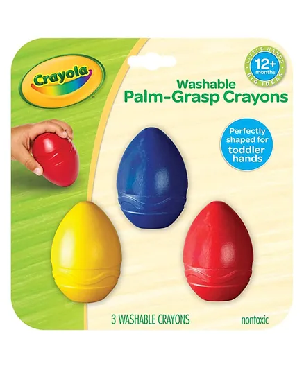 Crayola My First Palm Grip Crayons Coloring for Toddlers - Pack of 3