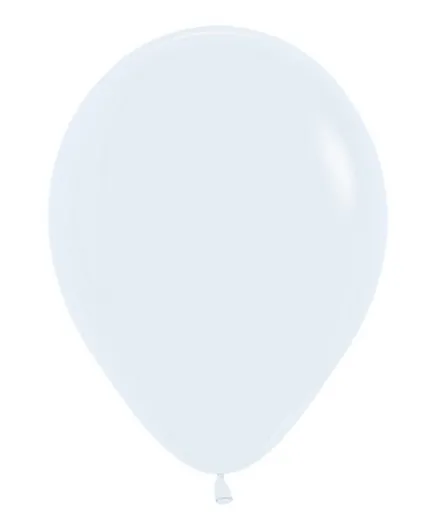 بالونات لاتكس دائرية من سمبرتكس بيضاء - عبوة من 50