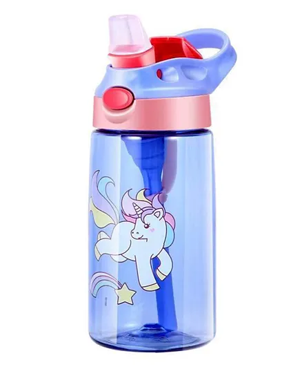 زجاجة ماء للأطفال من بونجور سيب بوكس مع مصاصة يونيكورن أرجوانية - 400 مل
