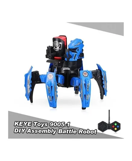 Keye Toys Rechargeable 2.4G Space Warrior Radio-Controlled Robot 6-Leged Robot with Discs and Laser Sight
