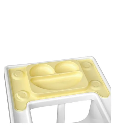EasyTots Silicone Portable Baby Divided Suction Perfect Fit Tray - Buttercup