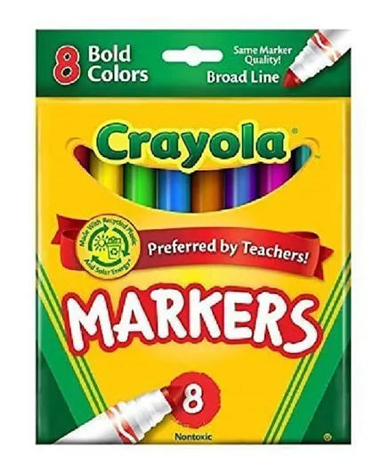 Crayola Bold & Broad Line 8 Markers