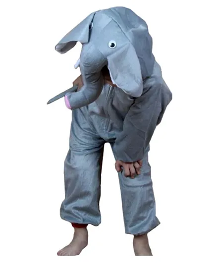 Brain Giggles Elephant  Costume for Boys and Girls - Grey