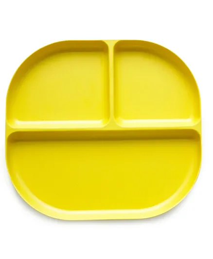 طبق خيزران مقسم للأطفال من إيكوبو - لون ليموني