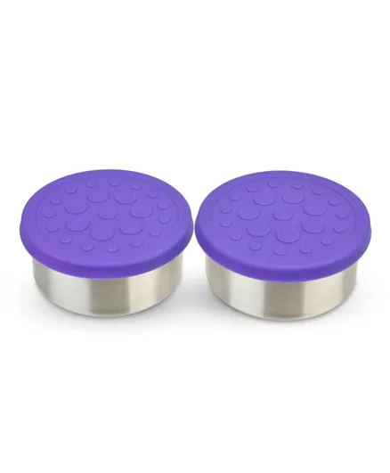 LunchBots Dips Pots Purple Set of 2 - 74mL Each