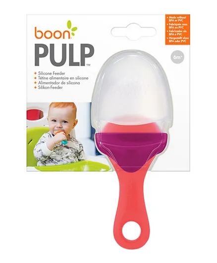 Boon PULP Silicone Feeder - Magenta/Pink