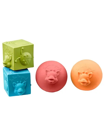 Sophie La Girafe So Pure Cubes And Balls Toys - Multicolour