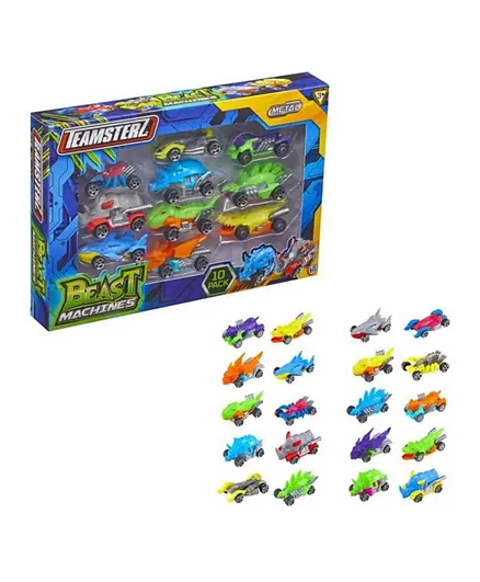 TEAMSTERZ Beast Machine Die-Cast Cars Assorted - 10 Pieces