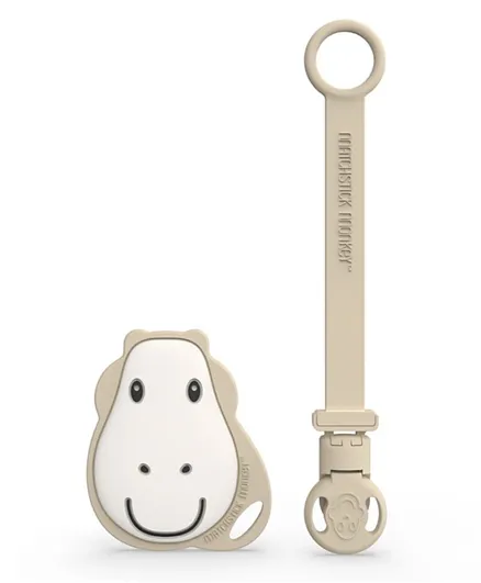 Matchstick Monkey Flat Face Teether and Soother Clip - Giraffe