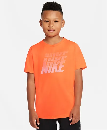 Nike NK DF Breathe GFX Short Sleeves Tee - Total Orange