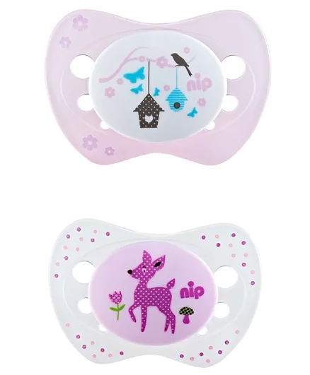 Nip Life Silicone Soothers Deer & Birdhouse - Pack of 2