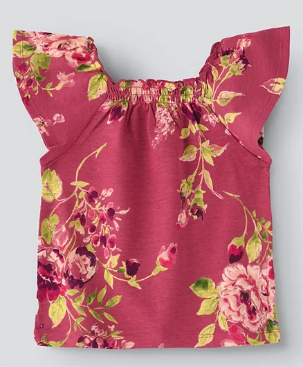 The Children's Place Short Sleeves Printed Top - Malaga Rose